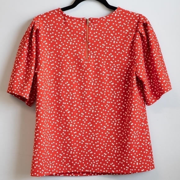 Melloday red with white squares blouse-M - Picture 5 of 5